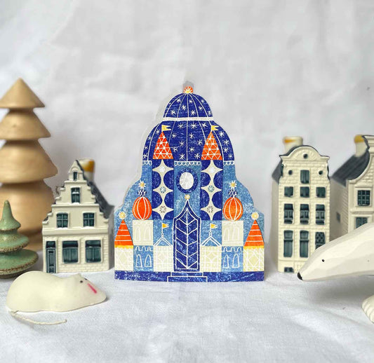 Mortlake Papers Winter Palace Shaped Greeting Card [Made in the UK]
