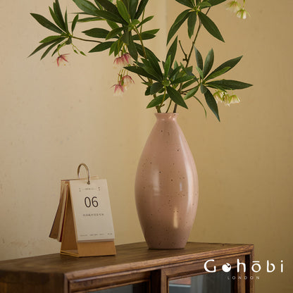 Gohobi Medieval Retro Ceramic Vase – Handmade Decorative Flower Vase for Home and Living Room