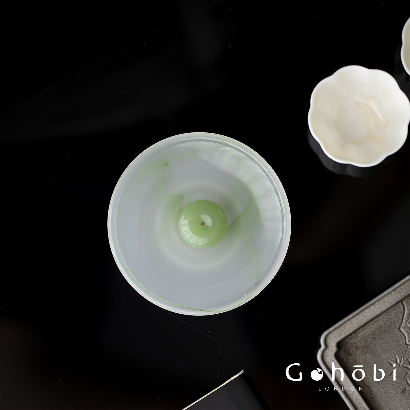 Gohobi Spring Shadow Glazed Incense Holder – Ceramic Ash Catching Incense Tray