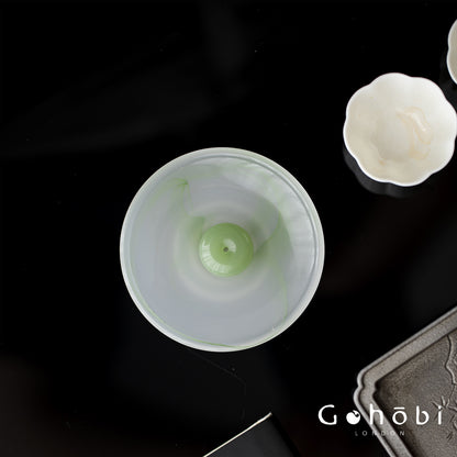 Gohobi Spring Shadow Glazed Incense Holder – Ceramic Ash Catching Incense Tray