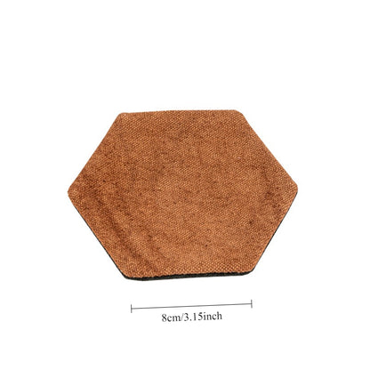 Gohobi Grass and Wood Tie-Dye Tea Coaster – Handmade Fabric Cup Holder Heat Insulation Pad