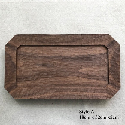 Gohobi Handcrafted Black Walnut Rectangular Serving Tray