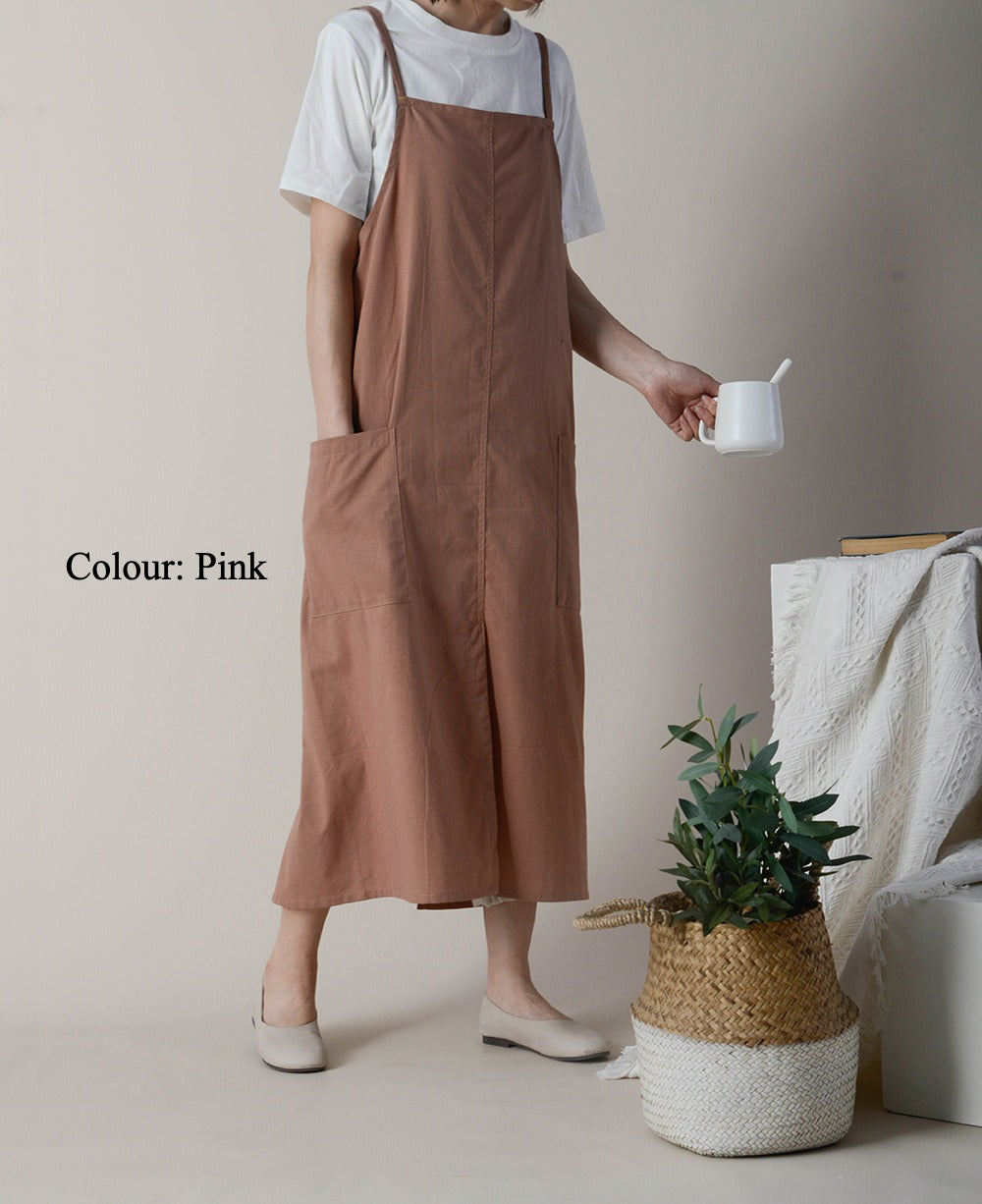 Gohobi Korean Cotton-Linen Adjustable Apron
