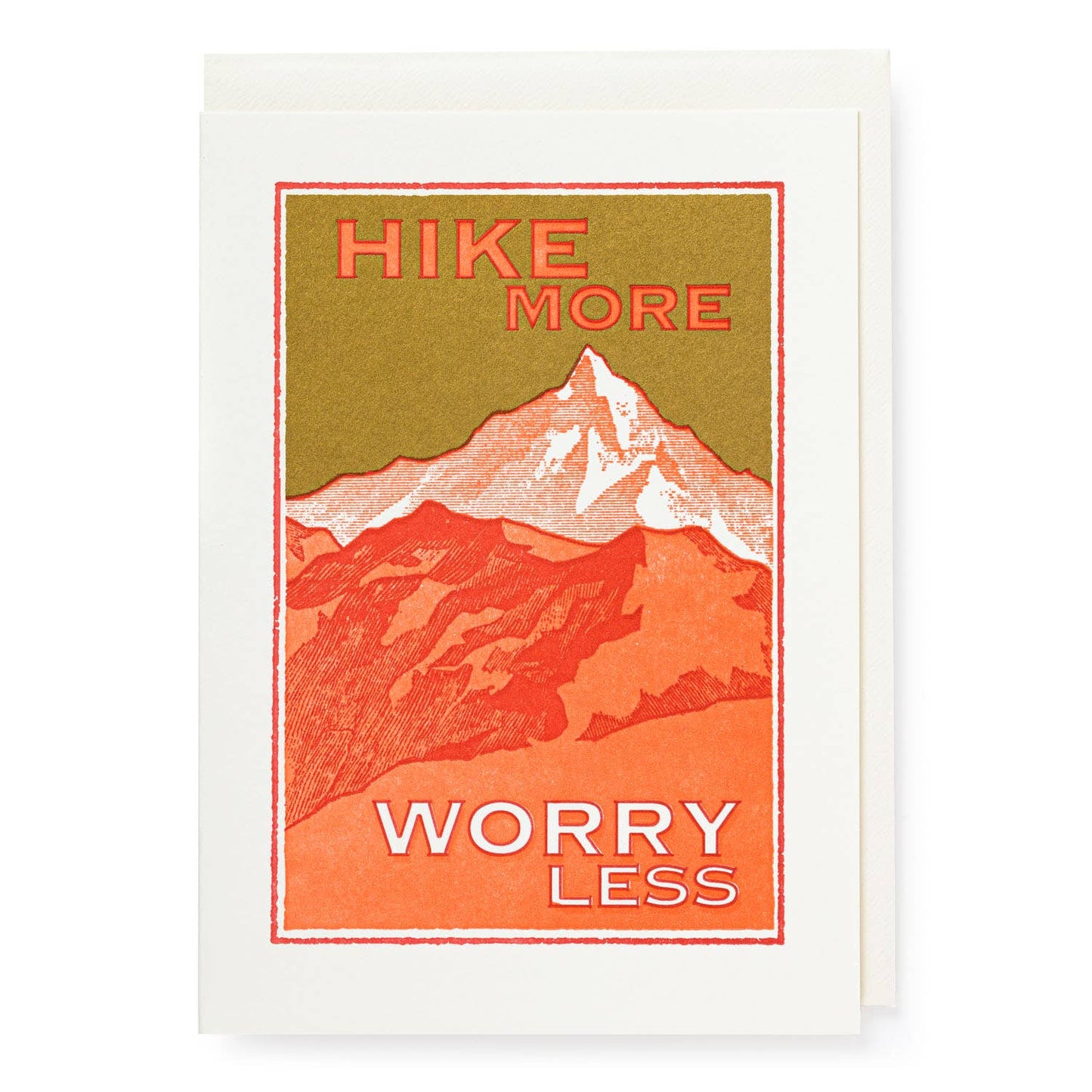Archivist Gallery Worry Less, Hike More | Letterpress Cards | Large Cards [Made in the UK]