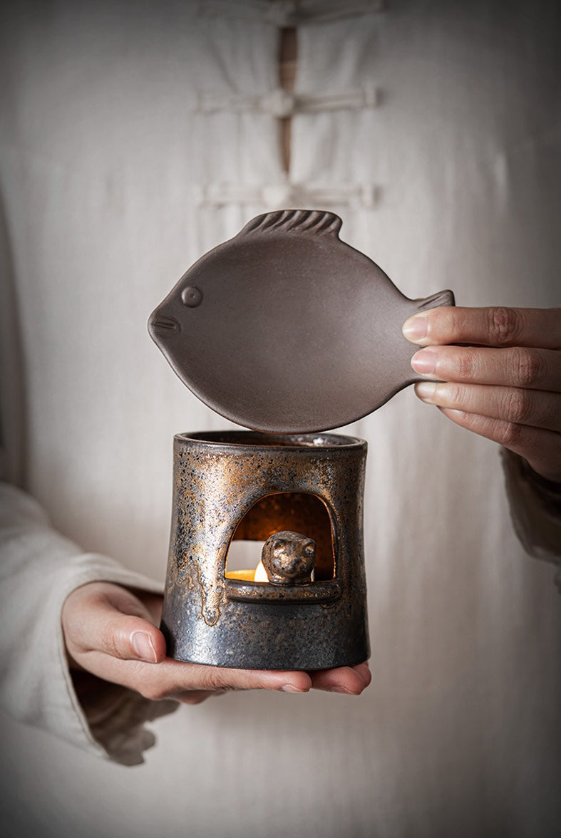 Gohobi Vintage Ceramic Tea Roaster