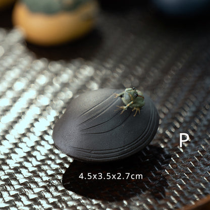 Yixing Purple Sand Spray Tea Pet Handmade Frog(Clearance)