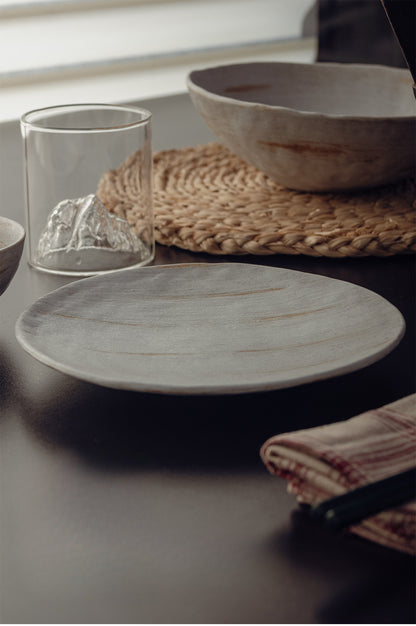 Jinxiu 2025 peint à l'aneth, nouvelle assiette de légumes sautés au feu de bois de 7,7 pouces, assiette plate pour la maison, hôtel, restaurant, assiette de cuisine occidentale commerciale