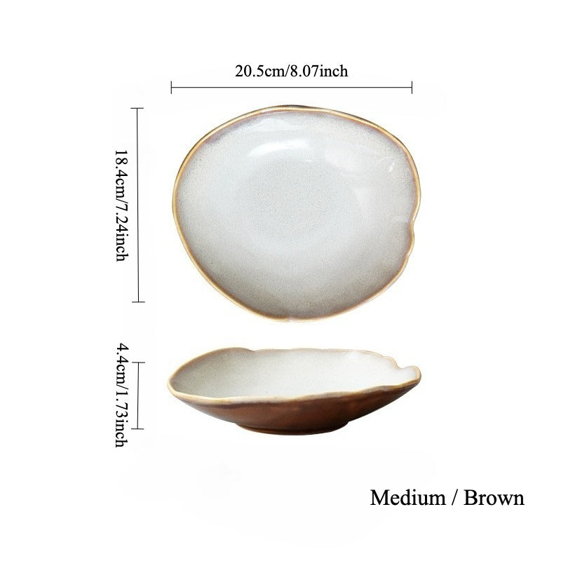 Gohobi Vintage Kiln-Change Irregular Plate