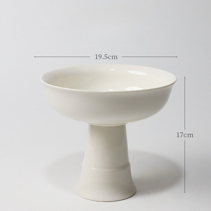 Gohobi High-Foot Ikebana Ceramic Vase – Handmade Zen Flower Arrangement Vessel