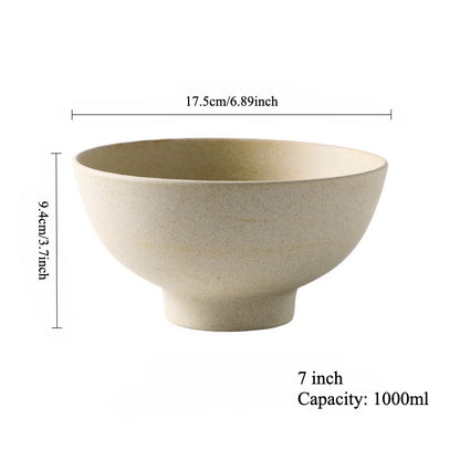 Gohobi Vintage Rustic Ceramic Ramen Bowl