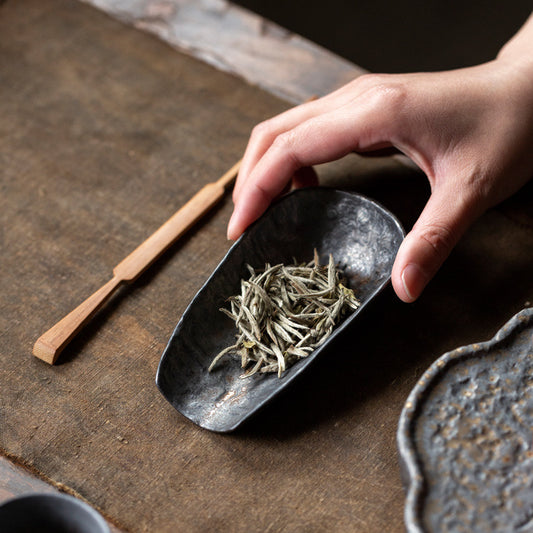 Gohobi Black Gold Ceramic Gongfu Tea Spoon Tool
