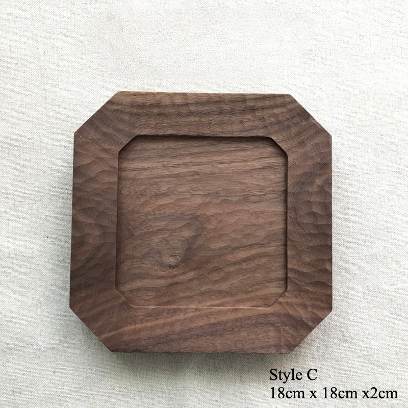 Gohobi Handcrafted Black Walnut Rectangular Serving Tray