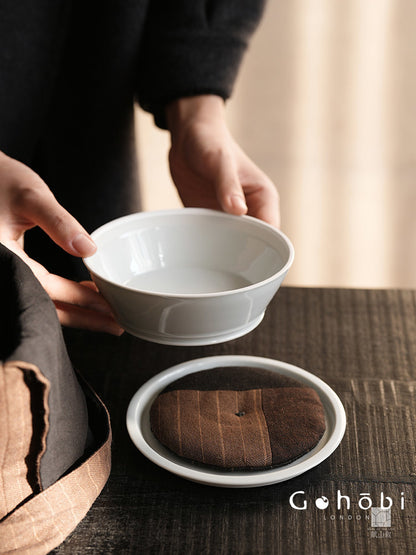 [賦山敘 x Gohobi] Gohobi Woven Flax Travel Tea Bag – Portable Teapot and Teacup Storage Pouch