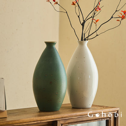 Gohobi Medieval Retro Ceramic Vase – Handmade Decorative Flower Vase for Home and Living Room