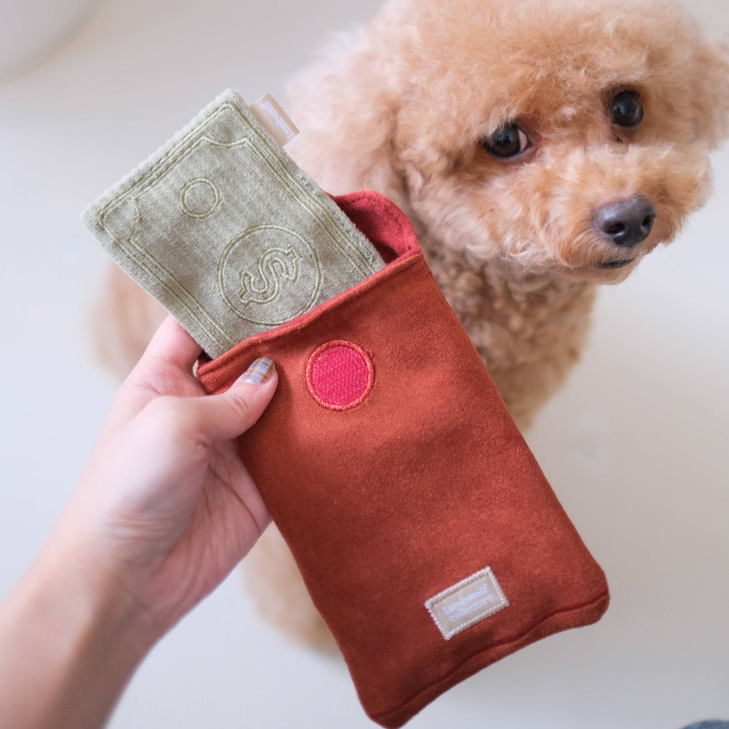 Gohobi x Lambwolf RED POCKET//Enrichment dog toy