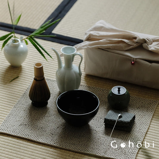 Gohobi Song-Inspired Matcha Travel Tea Set – Jianzhan Bowl with Travel Bag
