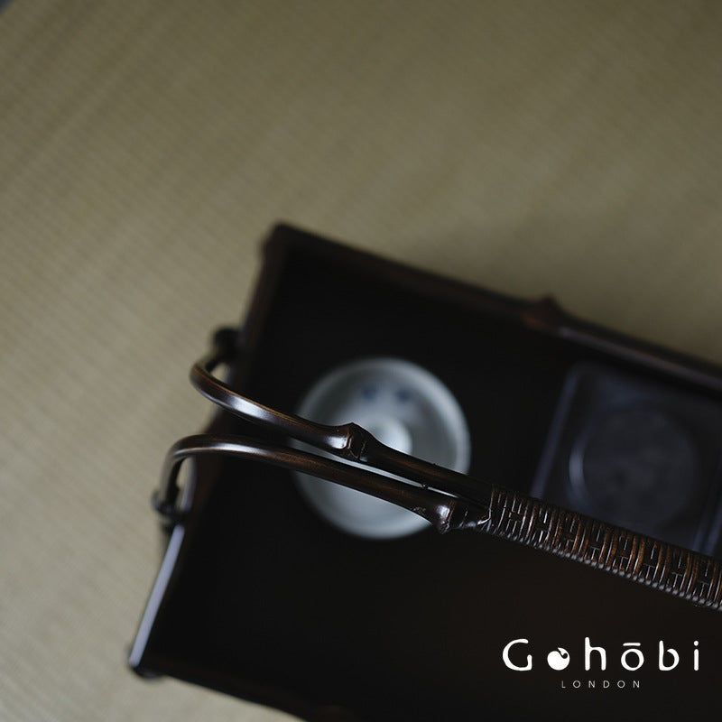 Gohobi Bamboo Portable Tea Box – Tea Set Storage Basket