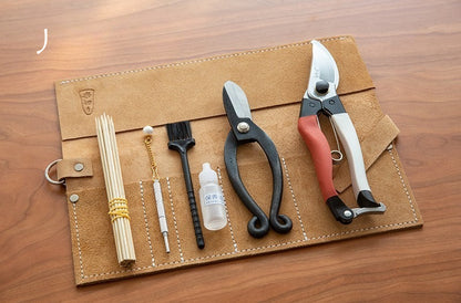 Gohobi Japanese Ikebana Florist Tool Kit – Flower Scissors, Water Injector & Tool Bag Set
