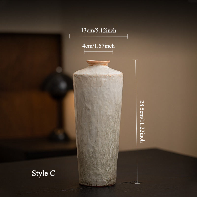 [Sea freight only] Gohobi Retro Shino Ware Ceramic Vase