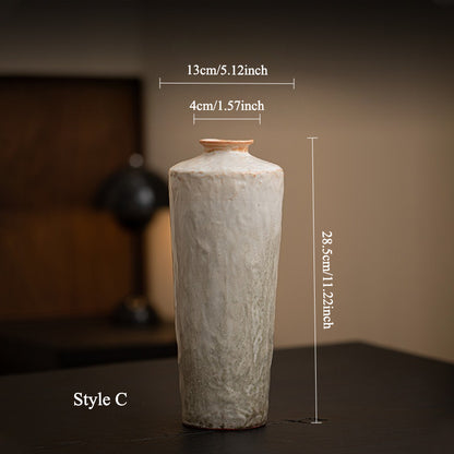 [Sea freight only] Gohobi Retro Shino Ware Ceramic Vase