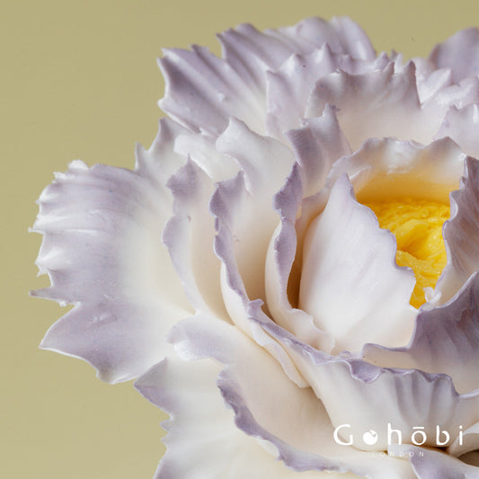 Gohobi Handmade Floral Incense Holder 007 - Purple Peony