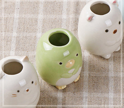 Gohobi Handmade Ceramic Cute Animals Stand Ornament
