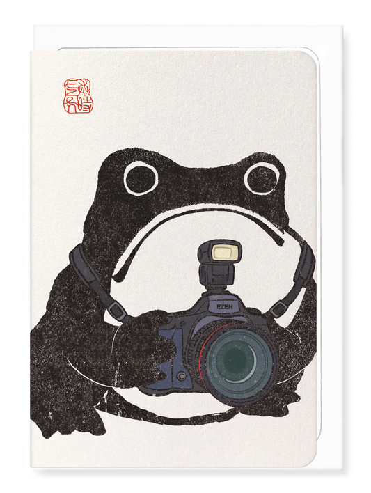 Ezen Designs PHOTOGRAPHER EZEN FROG: Greeting Card [Made in the UK]