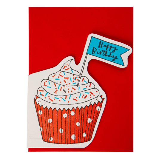 Archivist Gallery Cupcake Birthday  | Cut-Out - Greeting Card [Made in the UK]