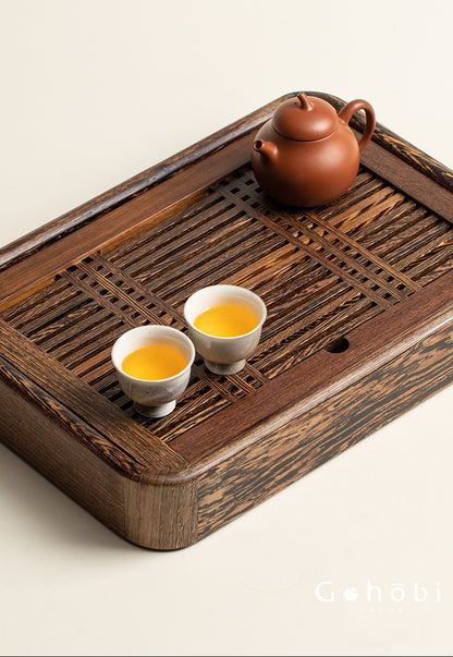 Gohobi Solid Wood Water Storage Tea Tray – Chinese Gongfu Tea Table Tray