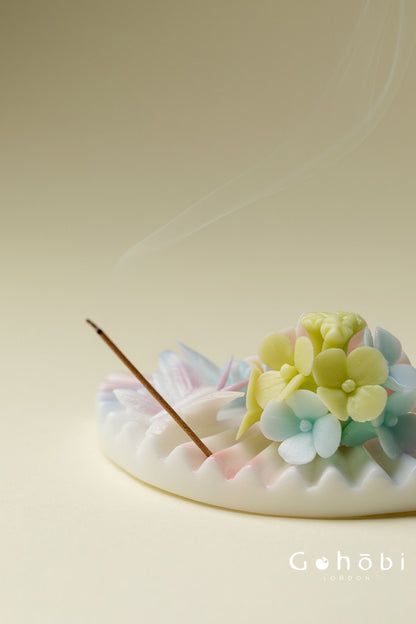 Gohobi Handmade Floral Incense Holder 008 - Jade Fan