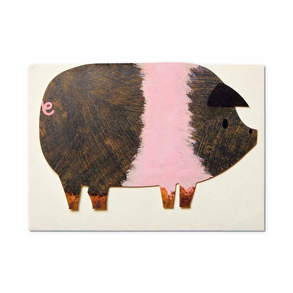 Mortlake Papers Striped Pig Birthday | Father’s Day Card | Kid Birthday Card [Made in the UK]