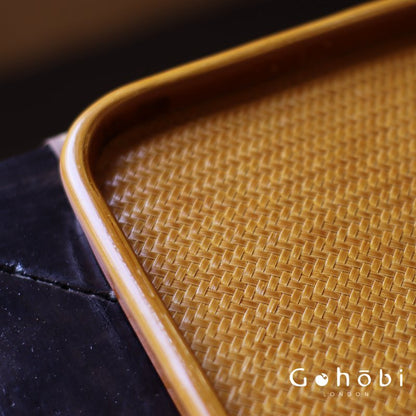 Gohobi Polished Bamboo Tea Tray – Bamboo Woven Gongfu Tea Tray