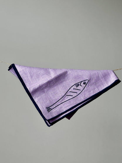 MÆGEN Linen Blend Napkins - Fish (Set of 2)