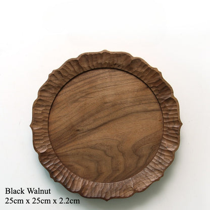 Gohobi Handcrafted Solid Wooden Lace-Edge Tray