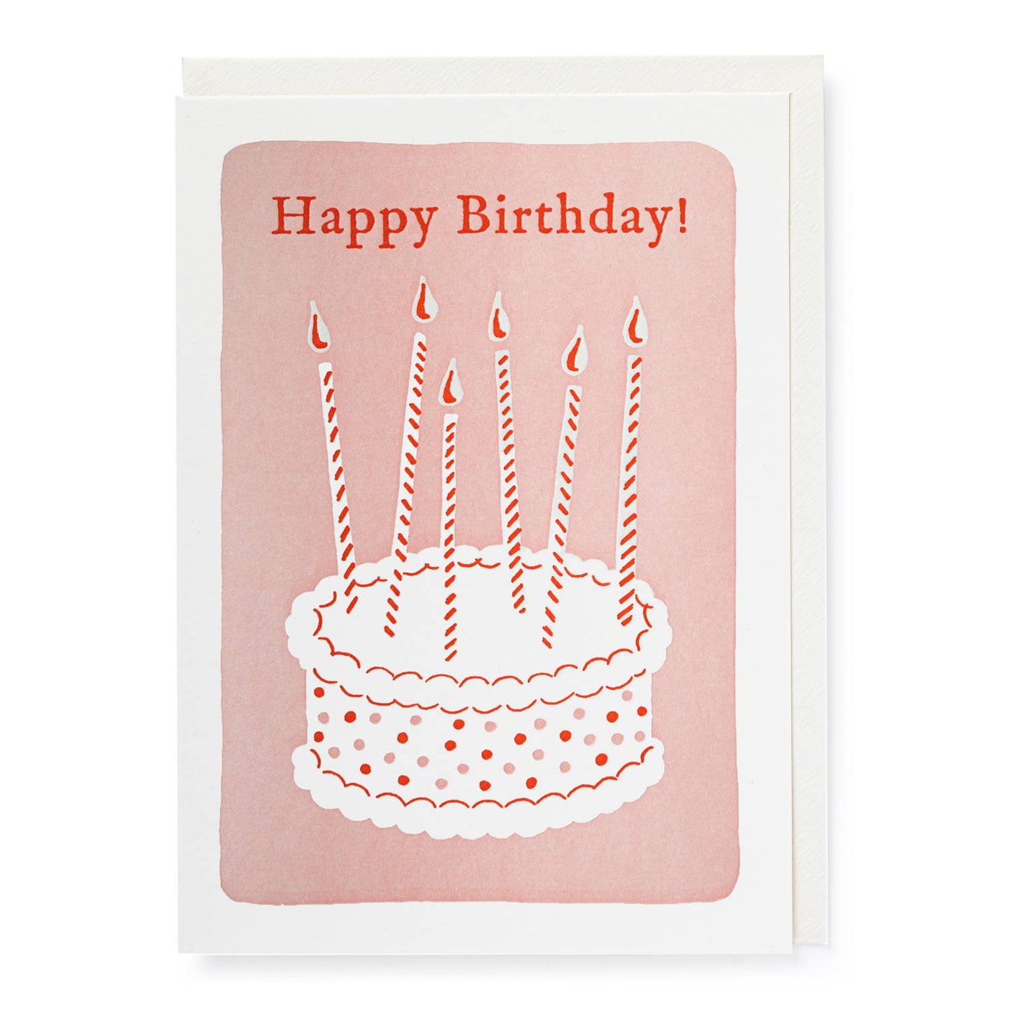 Archivist Gallery Happy Birthday Cake | Letterpress Cards | Greeting Card | Large Cards [Made in the UK]