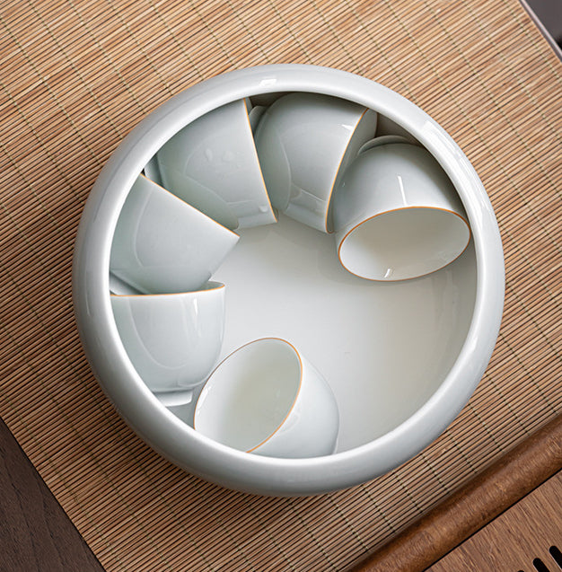 Gohobi Ice Ash Soot Glaze Tea Wash