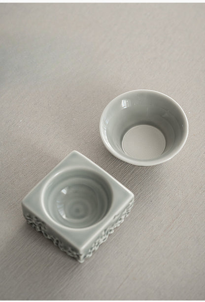 Gohobi Japanese Ice Gray Glaze Lake Stone Filter