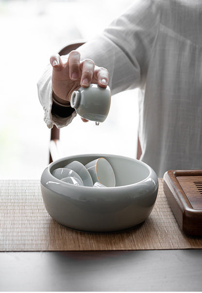 Gohobi Ice Ash Soot Glaze Tea Wash