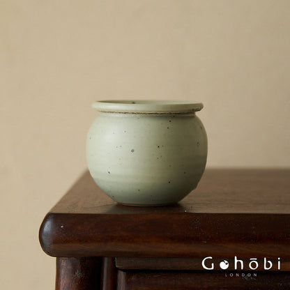 Gohobi Japanese Ikebana Mini Ceramic Vase – Jingdezhen Wabi-Sabi Desktop Flower Vase