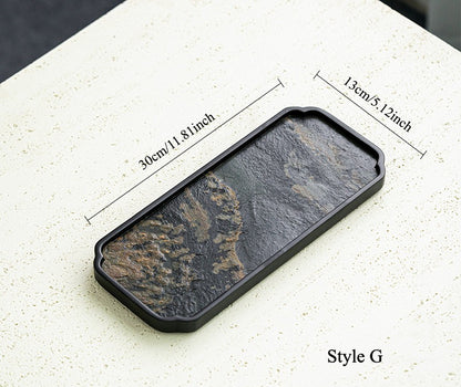 Gohobi Wabi-Sabi Stone Panel Tea Tray