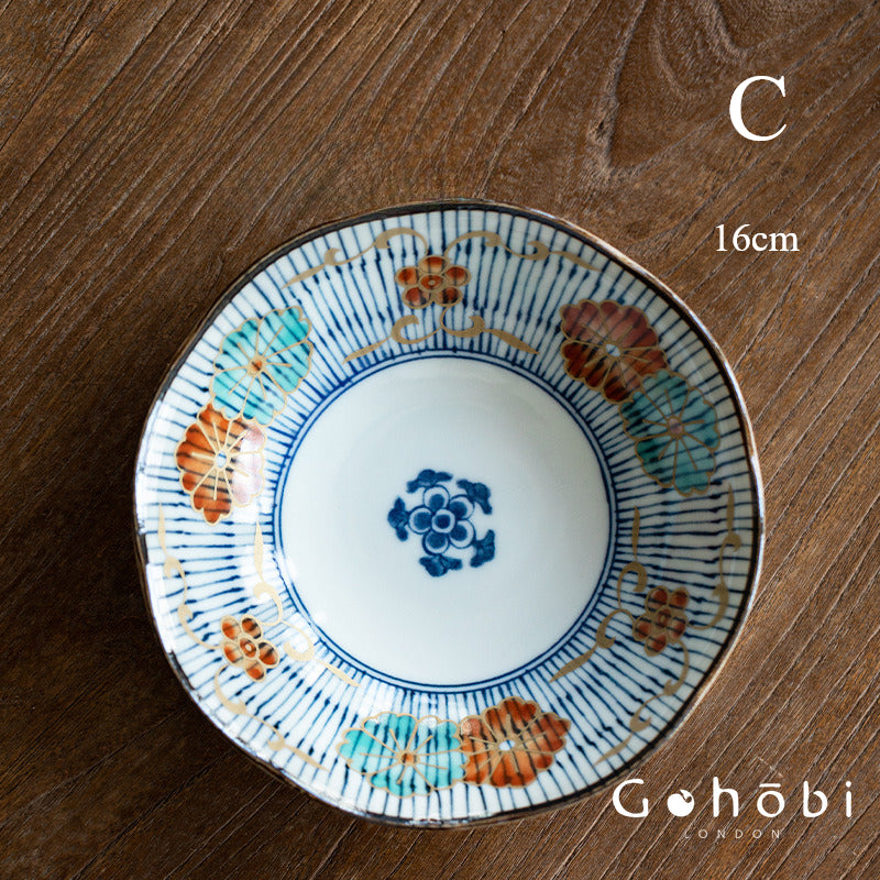 Gohobi Handmade Japanese Minoyaki Traditional Ceramic Plate [Made in Japan]