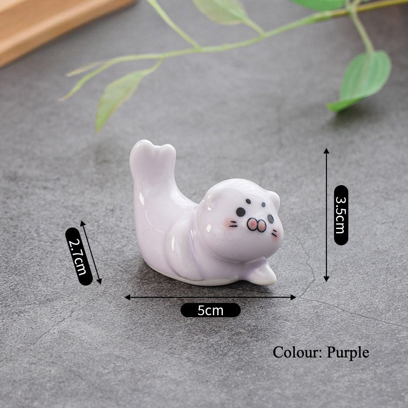 Gohobi Seal & Sea Lion Series Ceramic Chopstick Rest