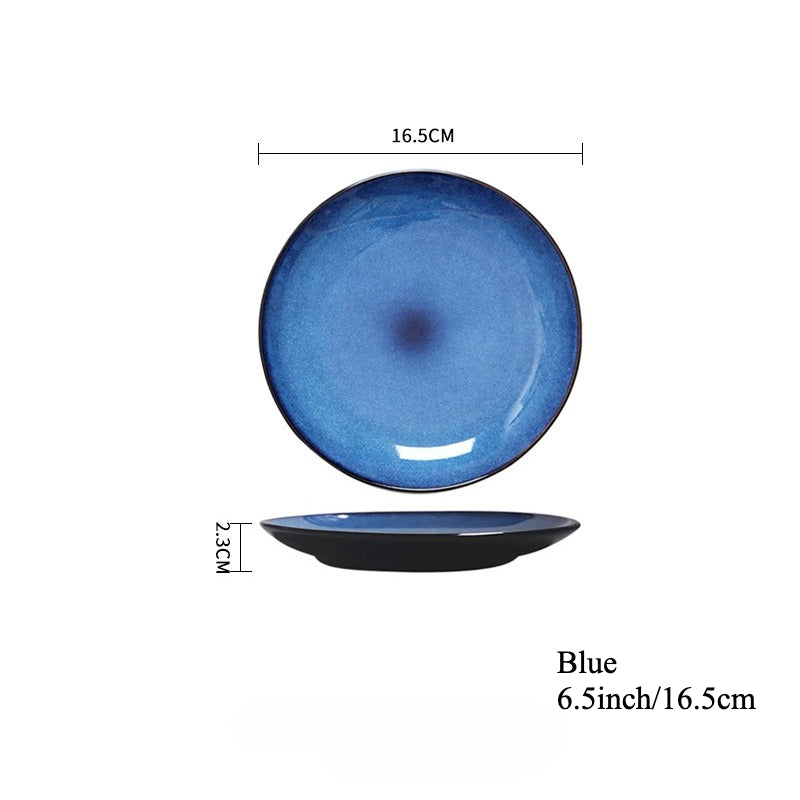 Gohobi Kiln-Change Ceramic Flat Dining Plate