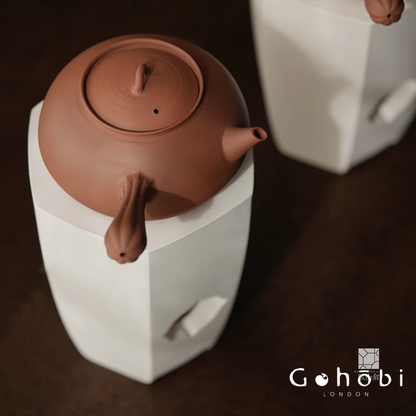 [賦山敘 x Gohobi] Gohobi Hexagonal Begonia Charcoal Tea Stove – Chaozhou White Clay Gongfu Tea Stove