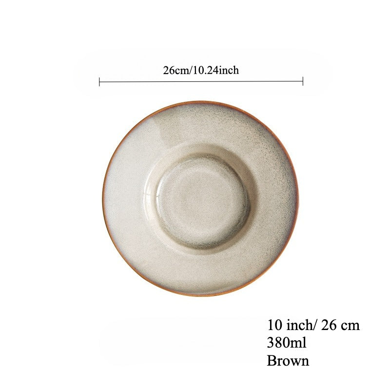 Gohobi Kiln-Glazed Straw Hat Plate