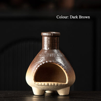 Gohobi Vintage Ridge Ceramic Aromatherapy Fireplace Burner