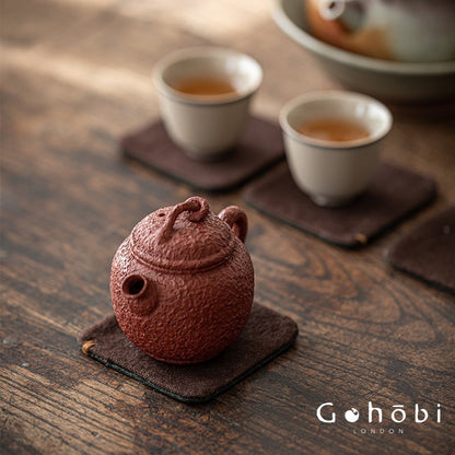 Gohobi Zen Style Tea Coaster – Hand-Sewn Tie-Dye Cloth Heat Insulation Cup Coaster