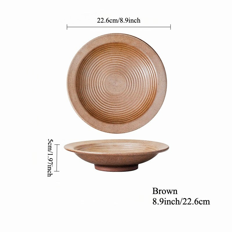 Gohobi Japanese Kiln-Change Ceramic Dining Plate