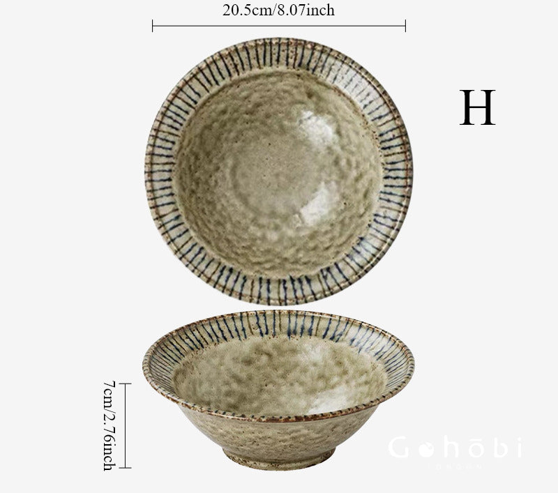 Gohobi Japanese Mino-yaki Pine Leaf Ceramic Plate [Made in Japan] – Retro Light Luxury Tableware