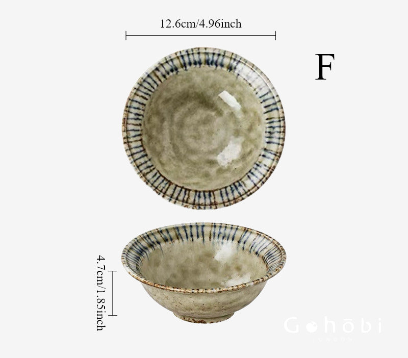 Gohobi Japanese Mino-yaki Pine Leaf Ceramic Plate [Made in Japan] – Retro Light Luxury Tableware